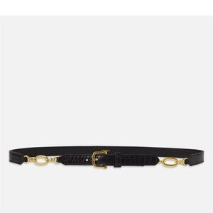 Frame Denim Black Belt with Gold Details